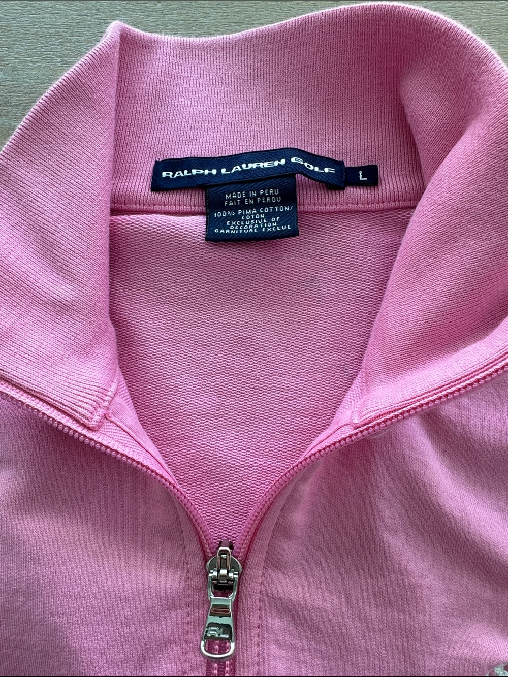 Ralph Lauren golf Light Pink Full-Zip Puffer Jacket L - Picture 3 of 5